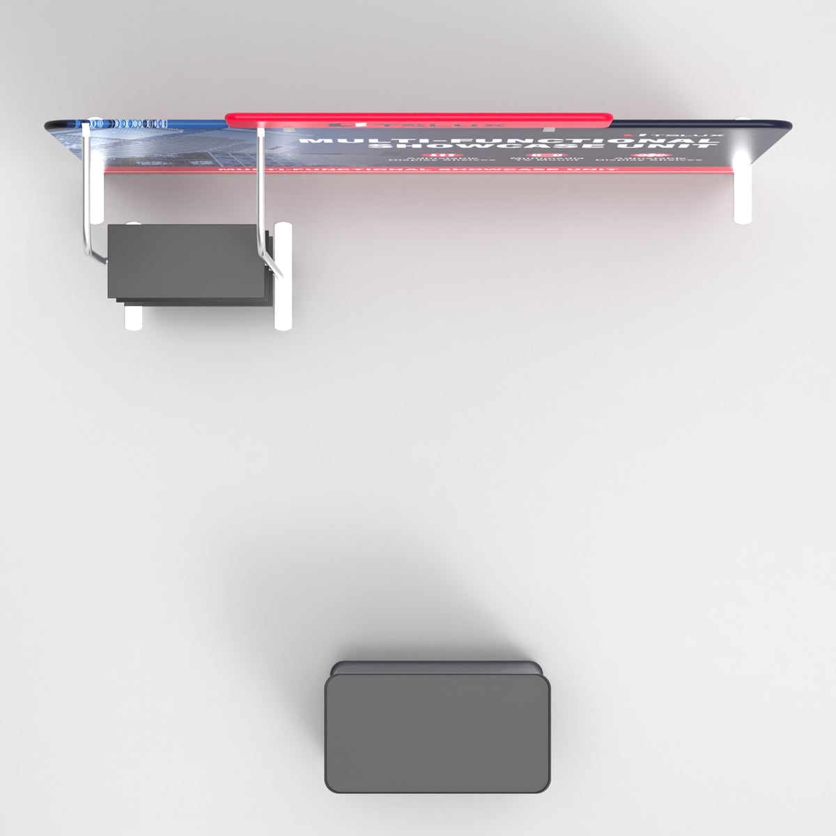 10' Straight Tension Fabric Booths - Tube Shelf