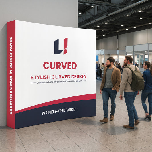 8' Curved Pop-Up Backdrop