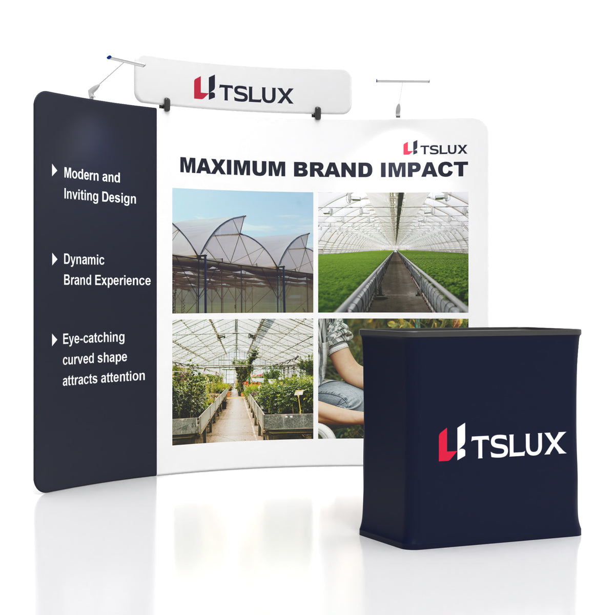 10' C-Shaped Tension Fabric Booths