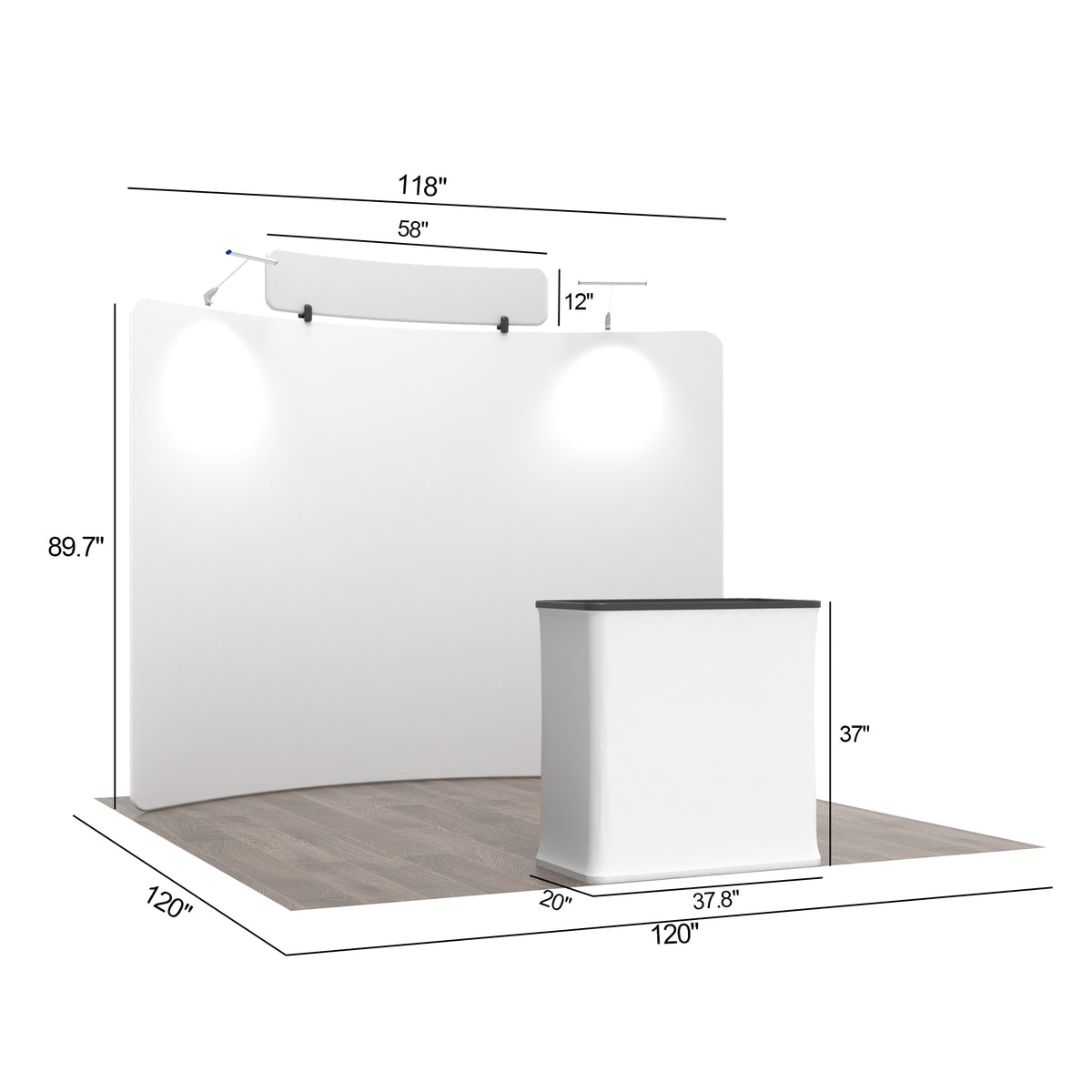10' C-Shaped Tension Fabric Booths