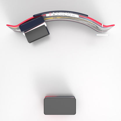 10' Curved Tension Fabric Booths - Curved Shelf