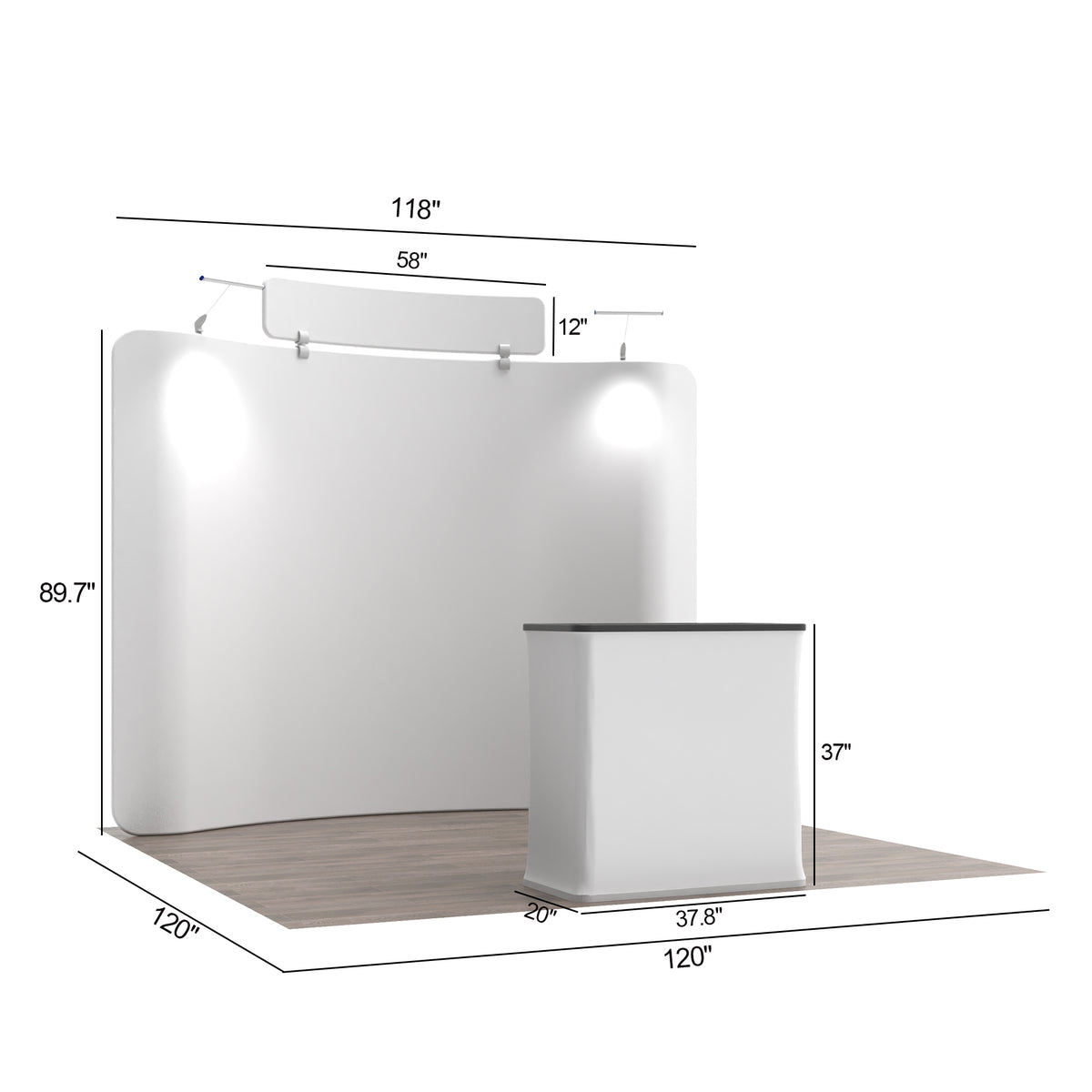10' Curved Tension Fabric Booths