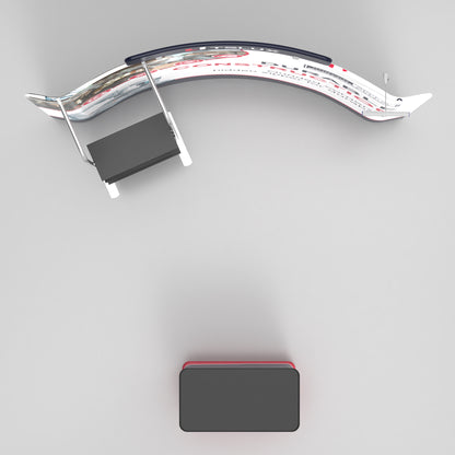 10' Curved Tension Fabric Booths - Tube Shelf