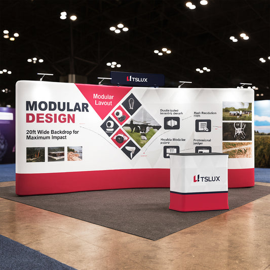 20' Curved Tension Fabric Booths