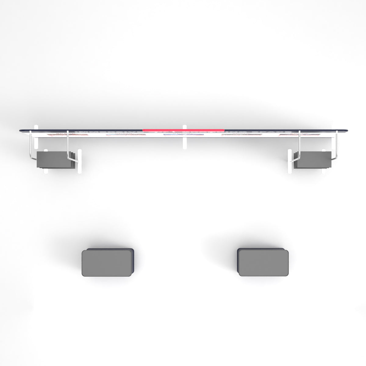 20' Straight Tension Fabric Booths - Tube Shelf