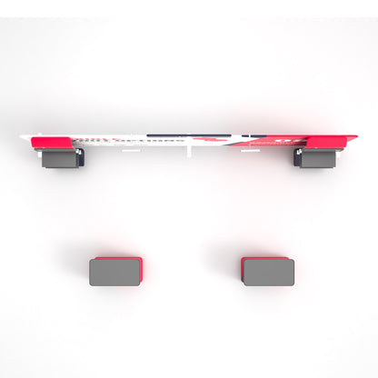 20' Straight Tension Fabric Media Booths - Curved Shelf