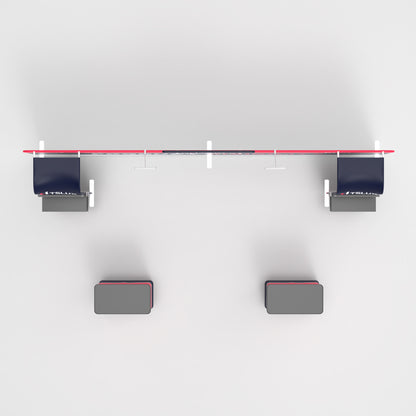 20' Straight Tension Fabric Media Booths - Narrow Arch