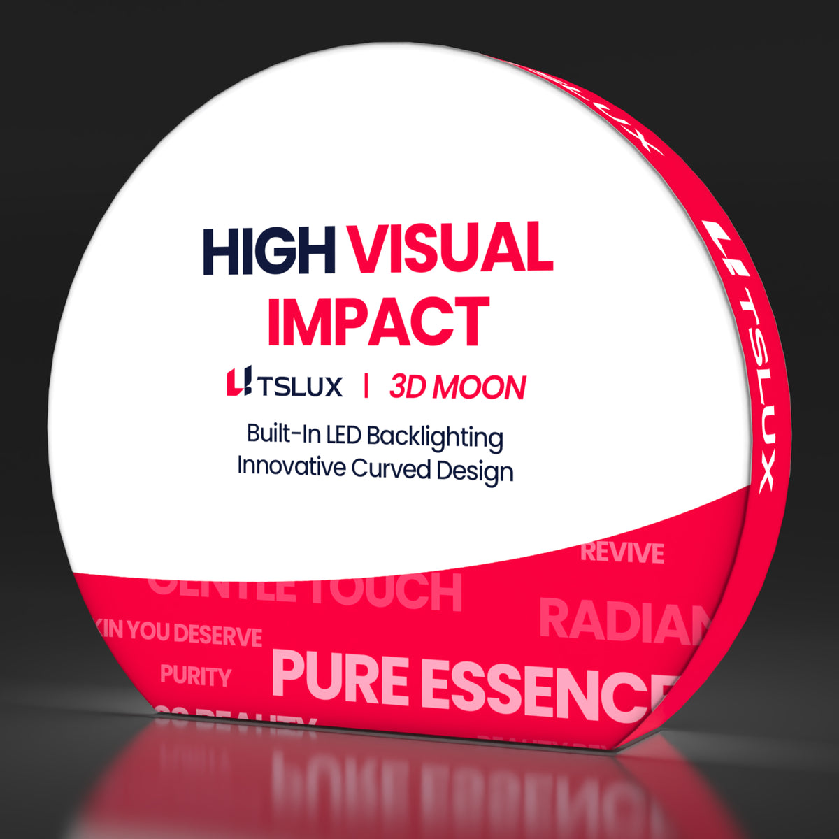 3D Moon 360° Backlit Wall