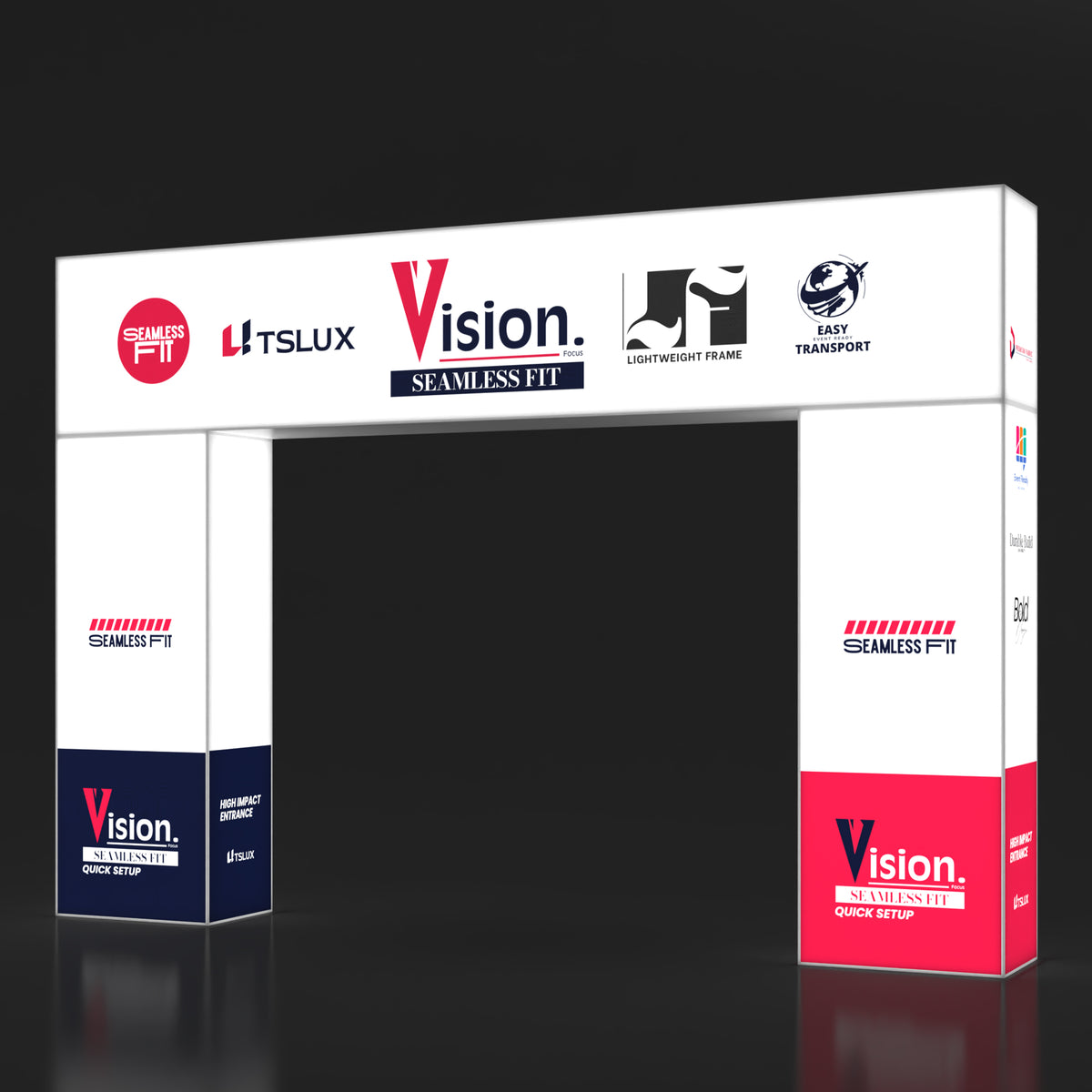 Block Frame LED Entrance Archway Banner Stands