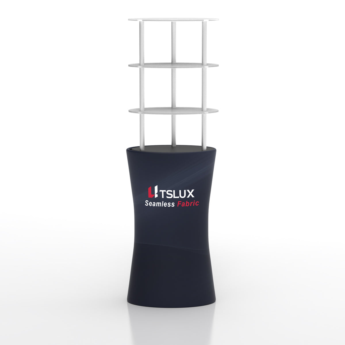 Oval Display stand with shelving