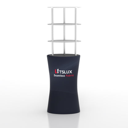Oval Display stand with shelving