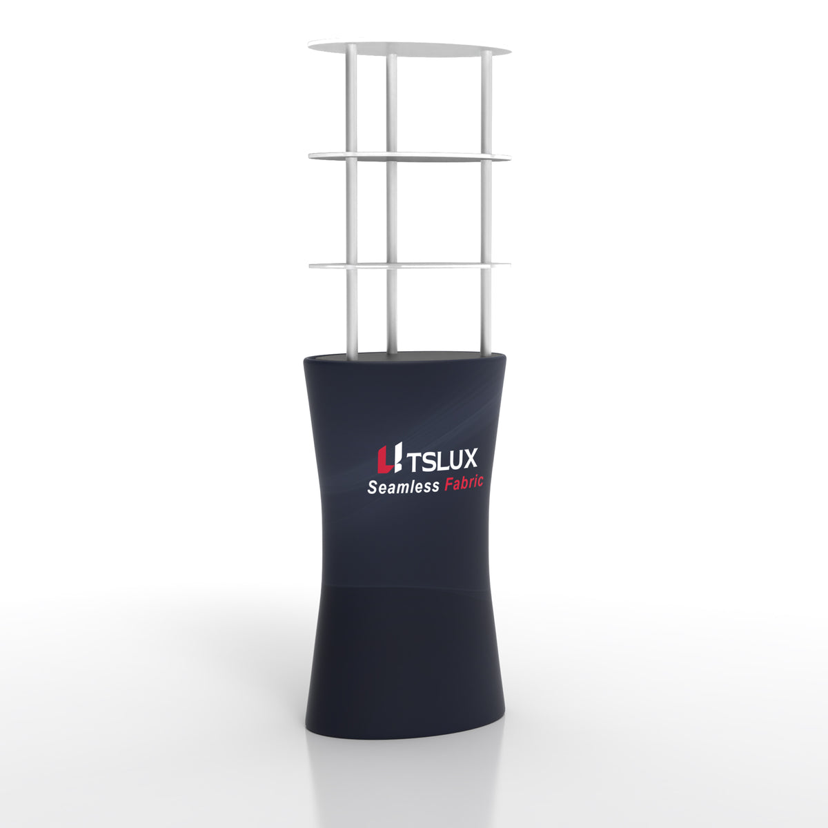 Oval Display stand with shelving