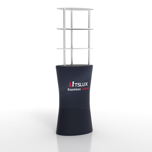 Oval Display stand with shelving