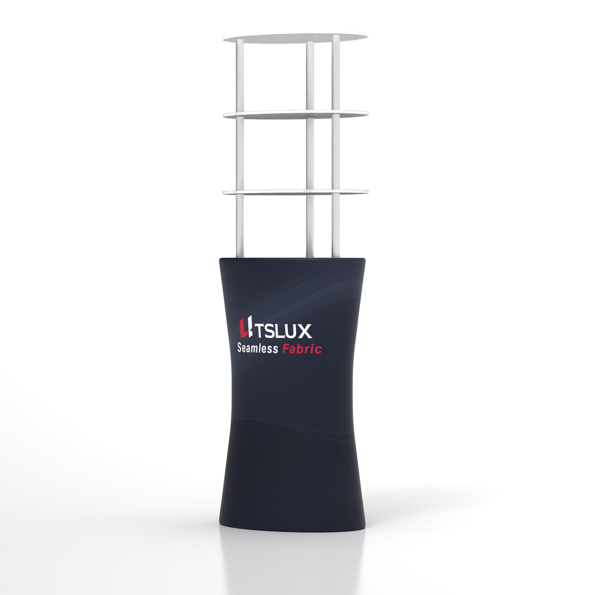 Oval Display stand with shelving