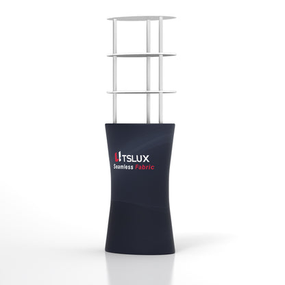 Oval Display stand with shelving