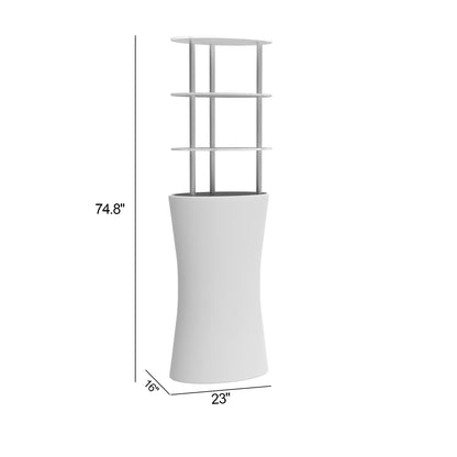 Oval Display stand with shelving