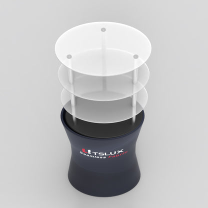 Oval Display stand with shelving