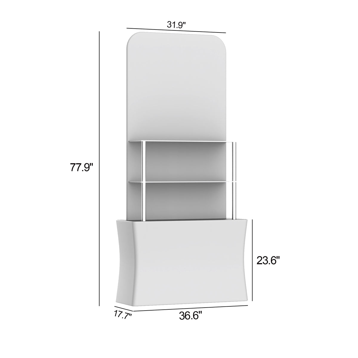 Portable Backwall Display Stand with Header