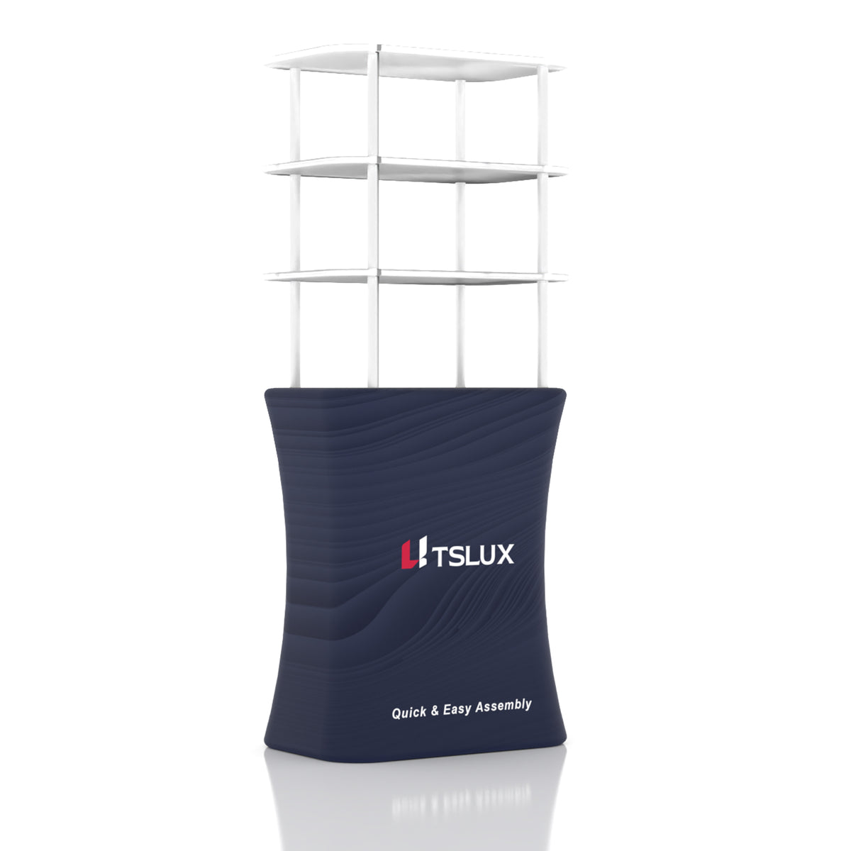 Rectangular Display stand with shelving