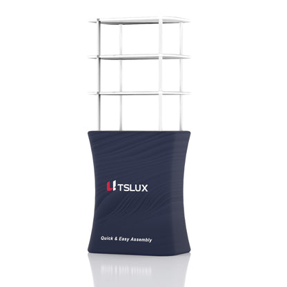 Rectangular Display stand with shelving